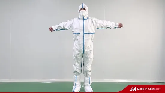 食品産業用PP全体ポリプロピレンタイプ4b/5b/6b不織布使い捨て防護服作業服コートカバーオール